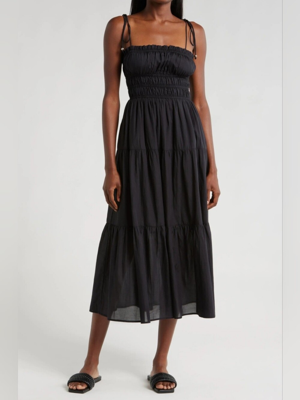 Elan Smocked Cover-Up Midi Dress